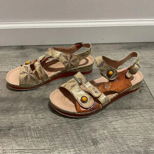 L’Artiste By Spring Step Payokya Wedge Sandals Size‎ 37
